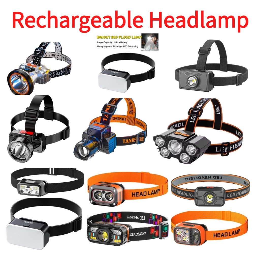 Outdoor Adventure At - Lampada Frontale Ricaricabile con 32 LED,