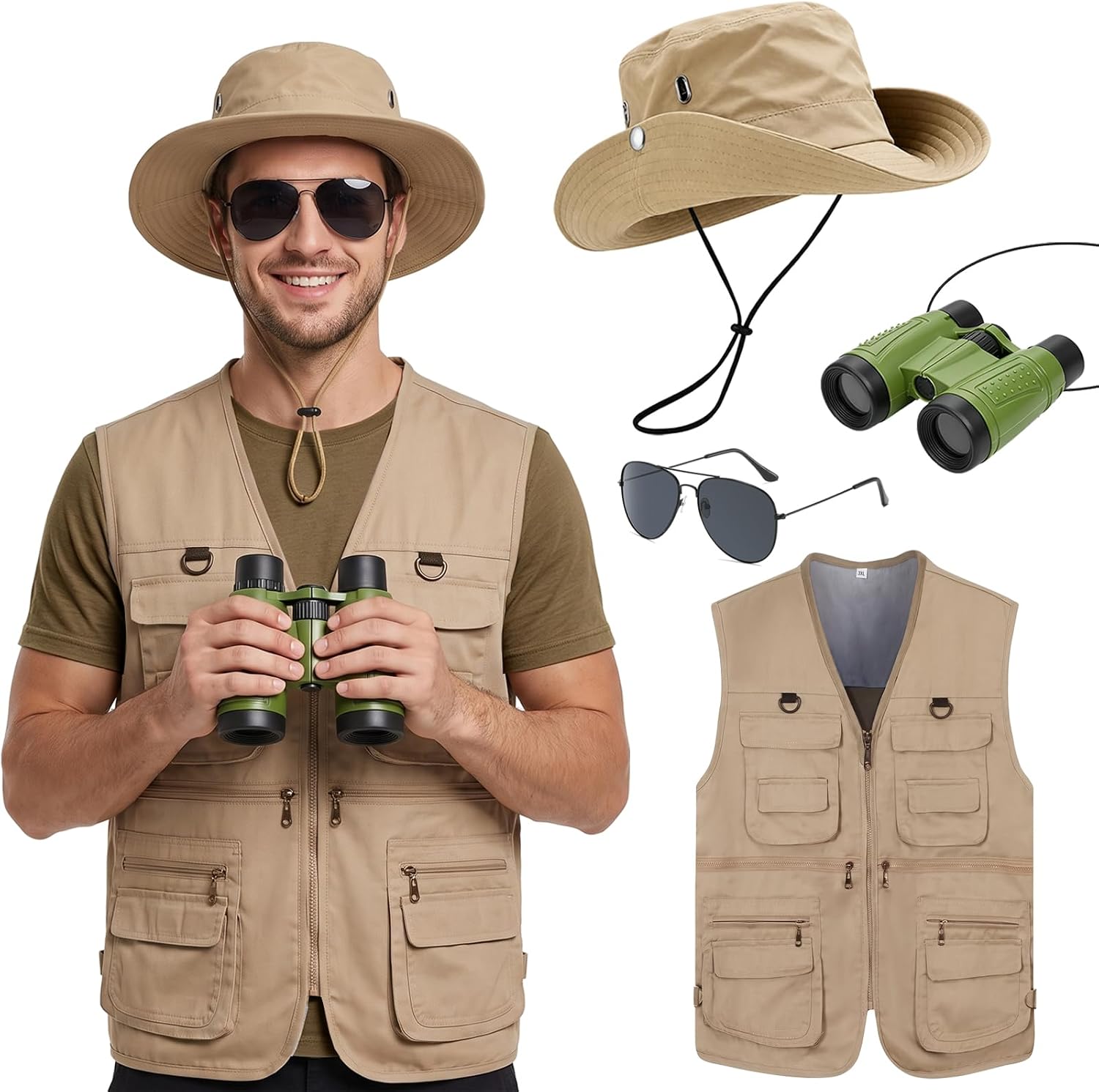 Zoo Outdoor Adventure Set - Set Costume Safari da Uomo 4